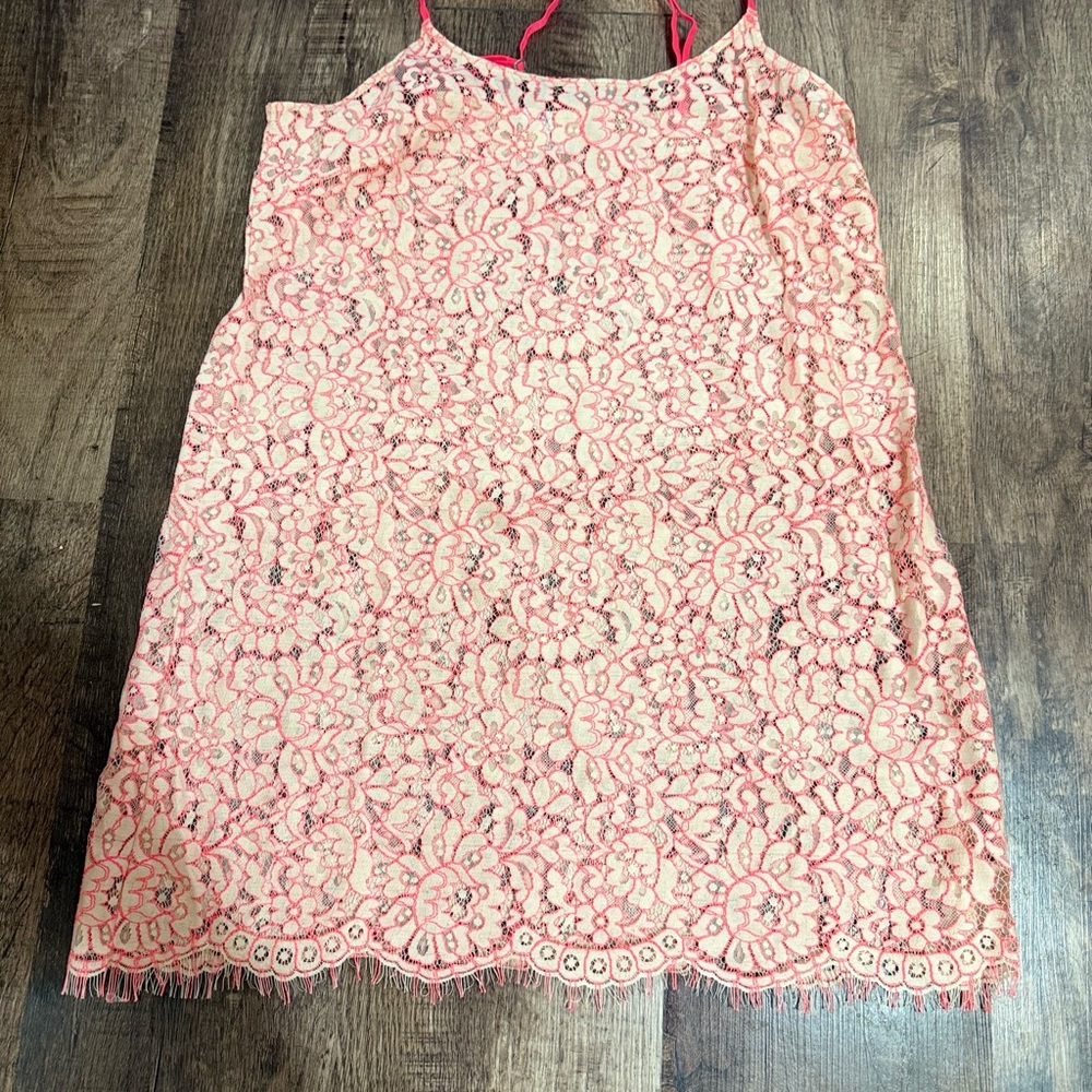 Pink Halter Swim Coverup Sundress